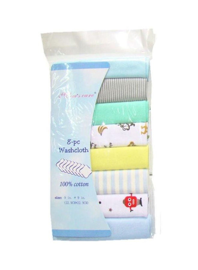 8-Piece Printed Cotton Towel Set - Image 1